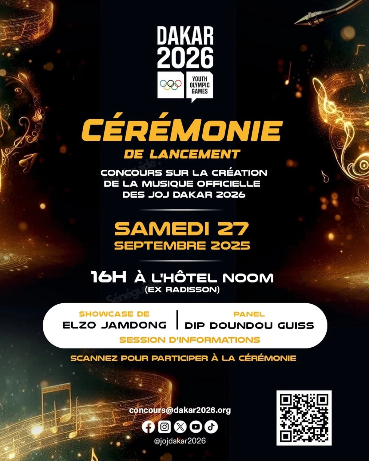 Cérémonie de lancement des JOJ Dakar 2026
