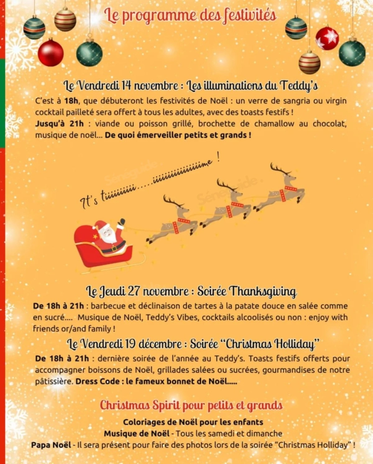 la magie de Noël au Teddy’s !