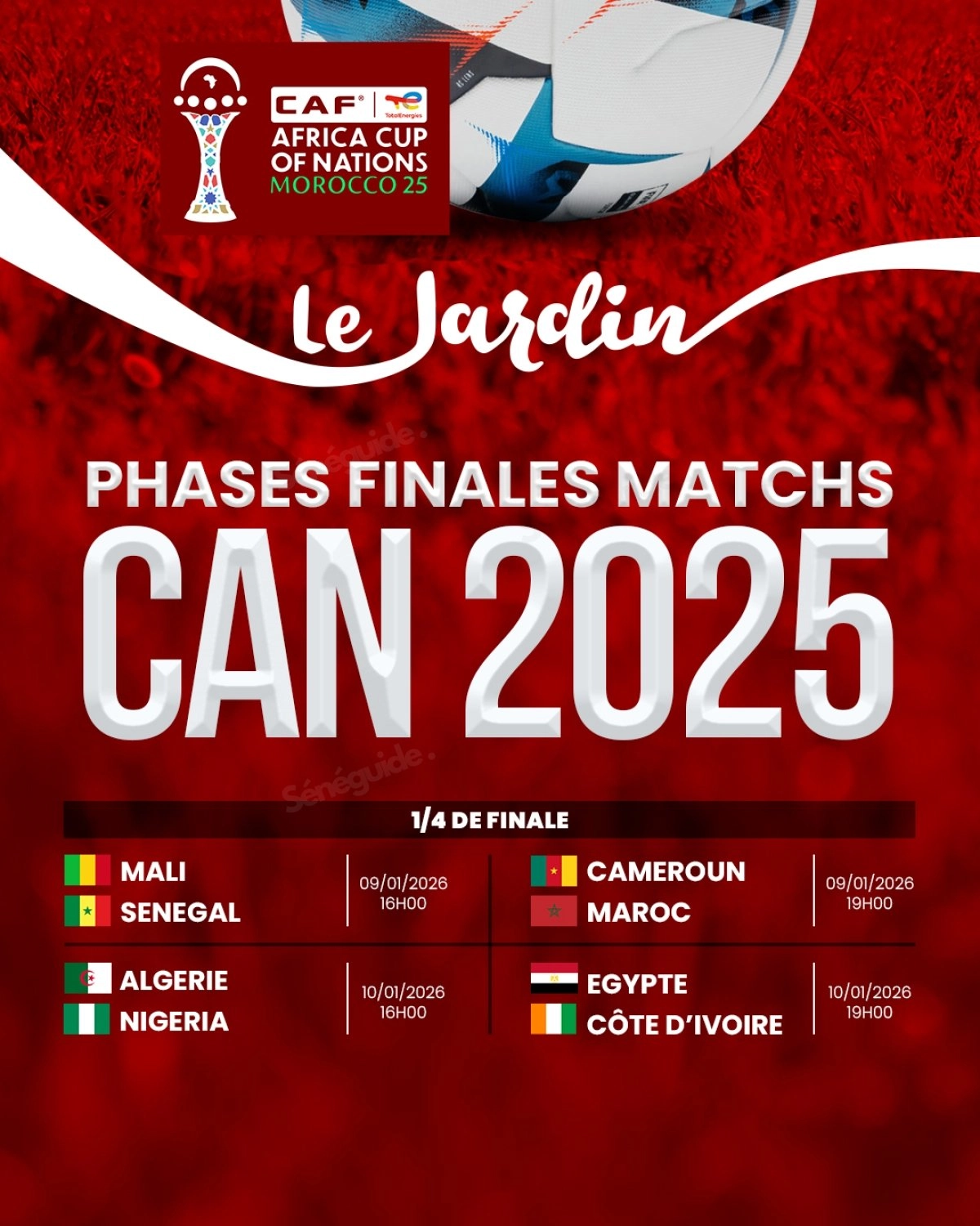 Phases Finales CAN 2025 – Le Jardin
