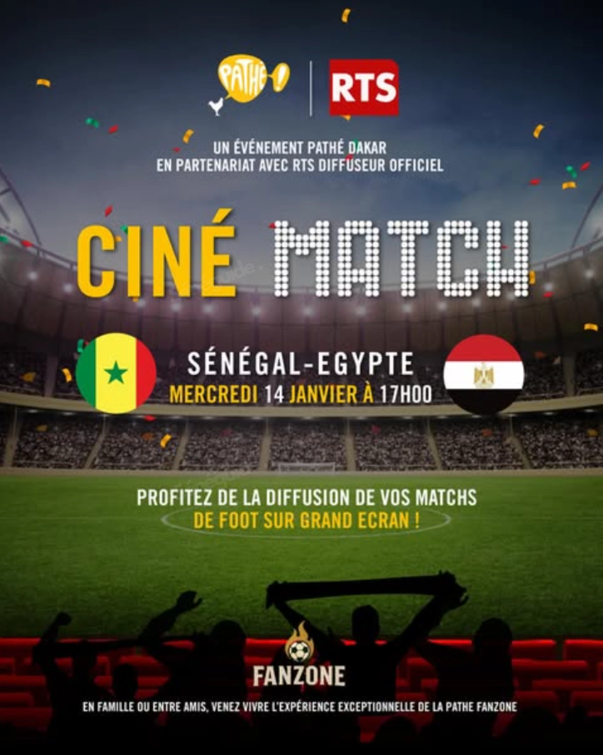Ciné-Match – Sénégal vs Égypte au Pathé Dakar