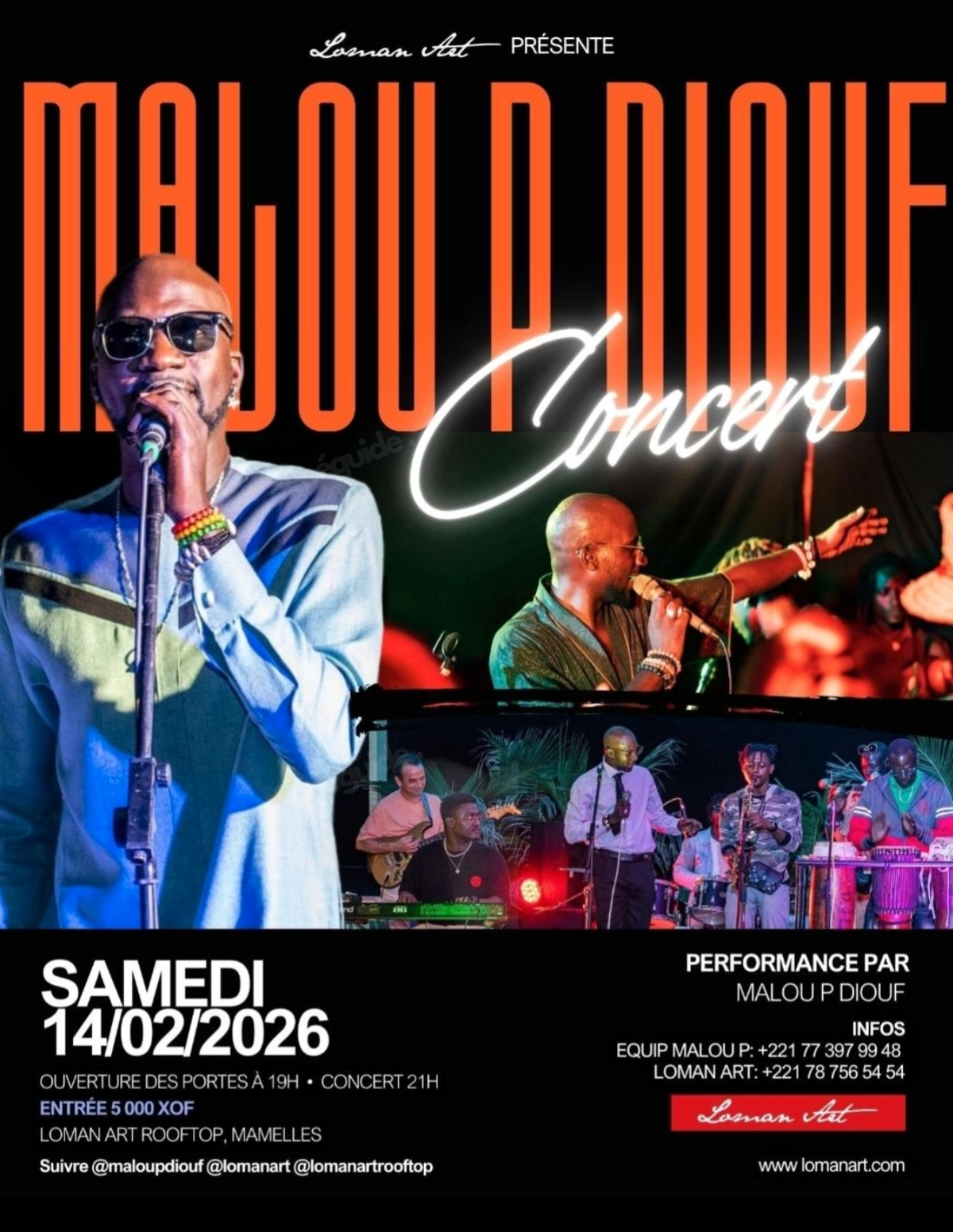 Malou P Diouf en concert