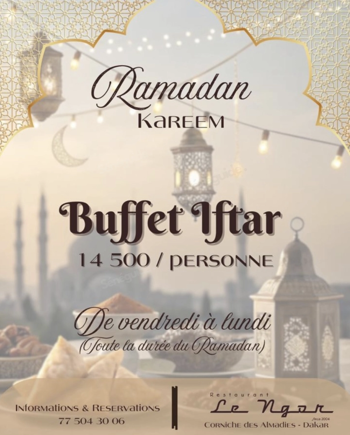 🌙 Buffet Iftar – Le Ngor
