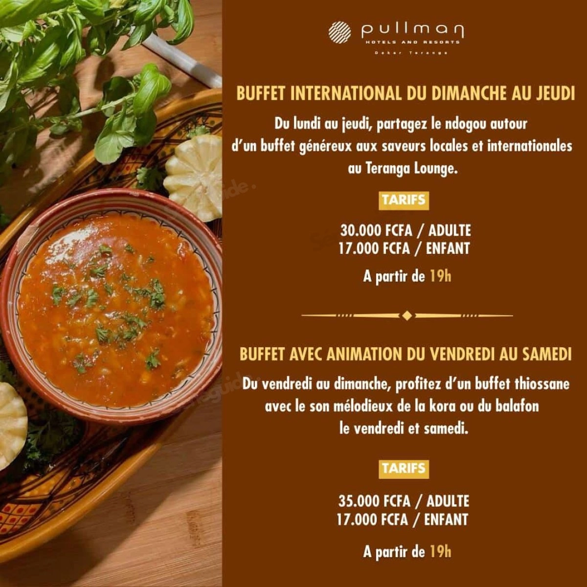 Ndogou Buffet au Pullman