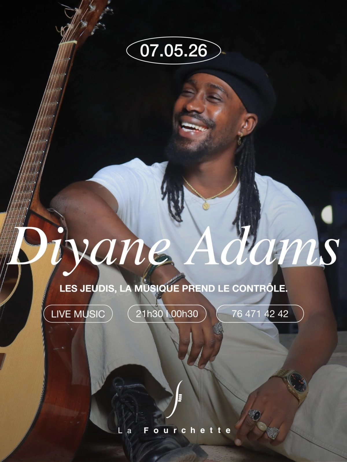 Diyane Adams en live