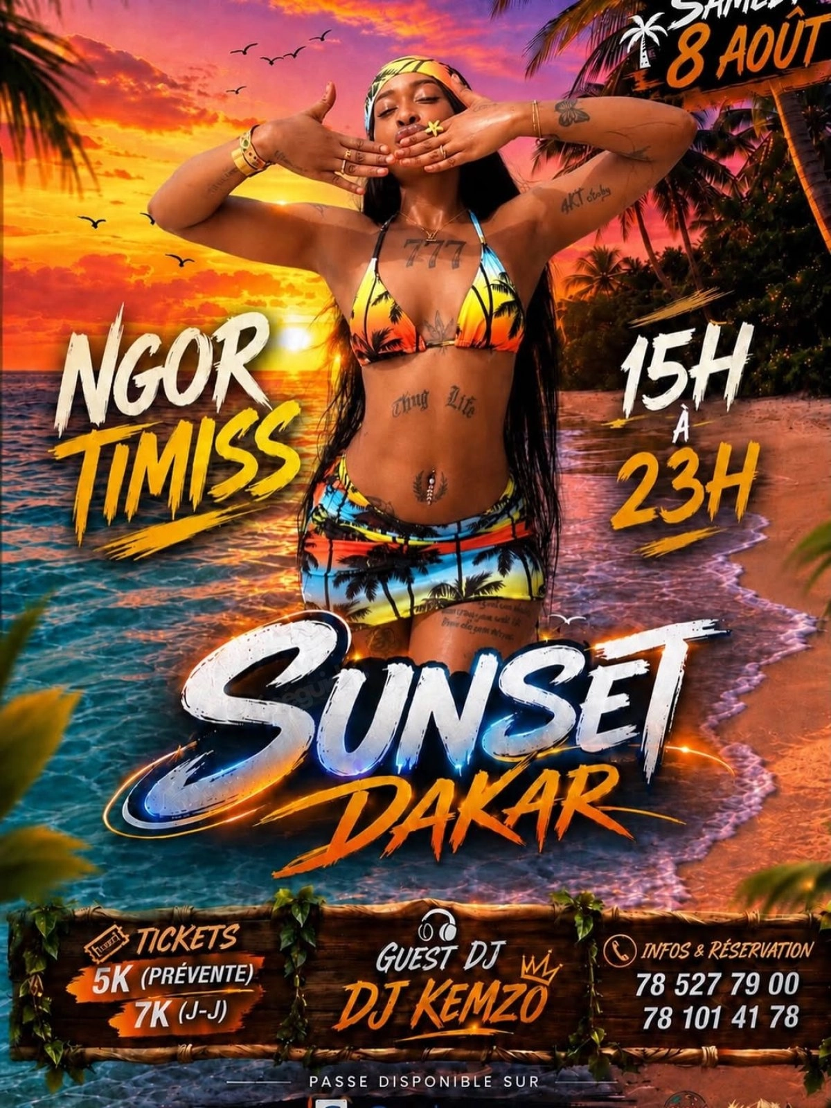 Sunset Dakar à Ngor Timiss