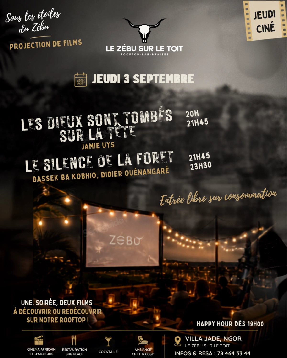 Jeudi Ciné au Zébu Sur Le Toit