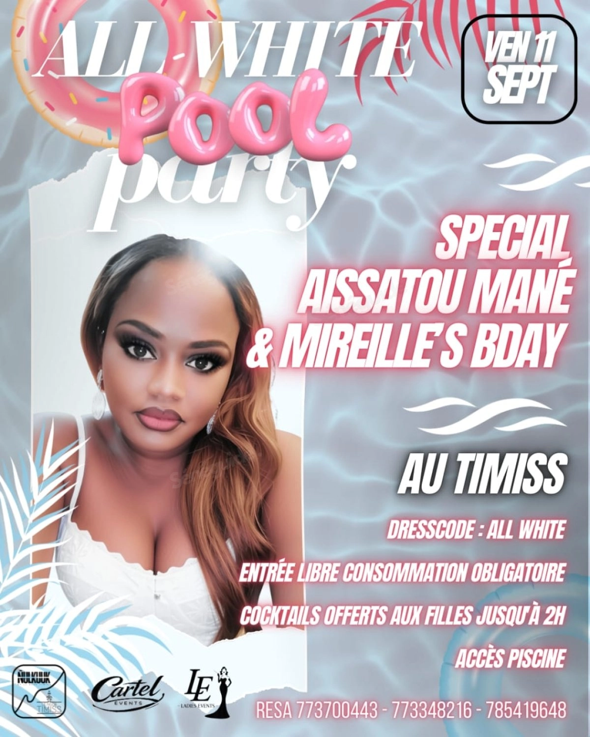 All White Pool Party au Timiss