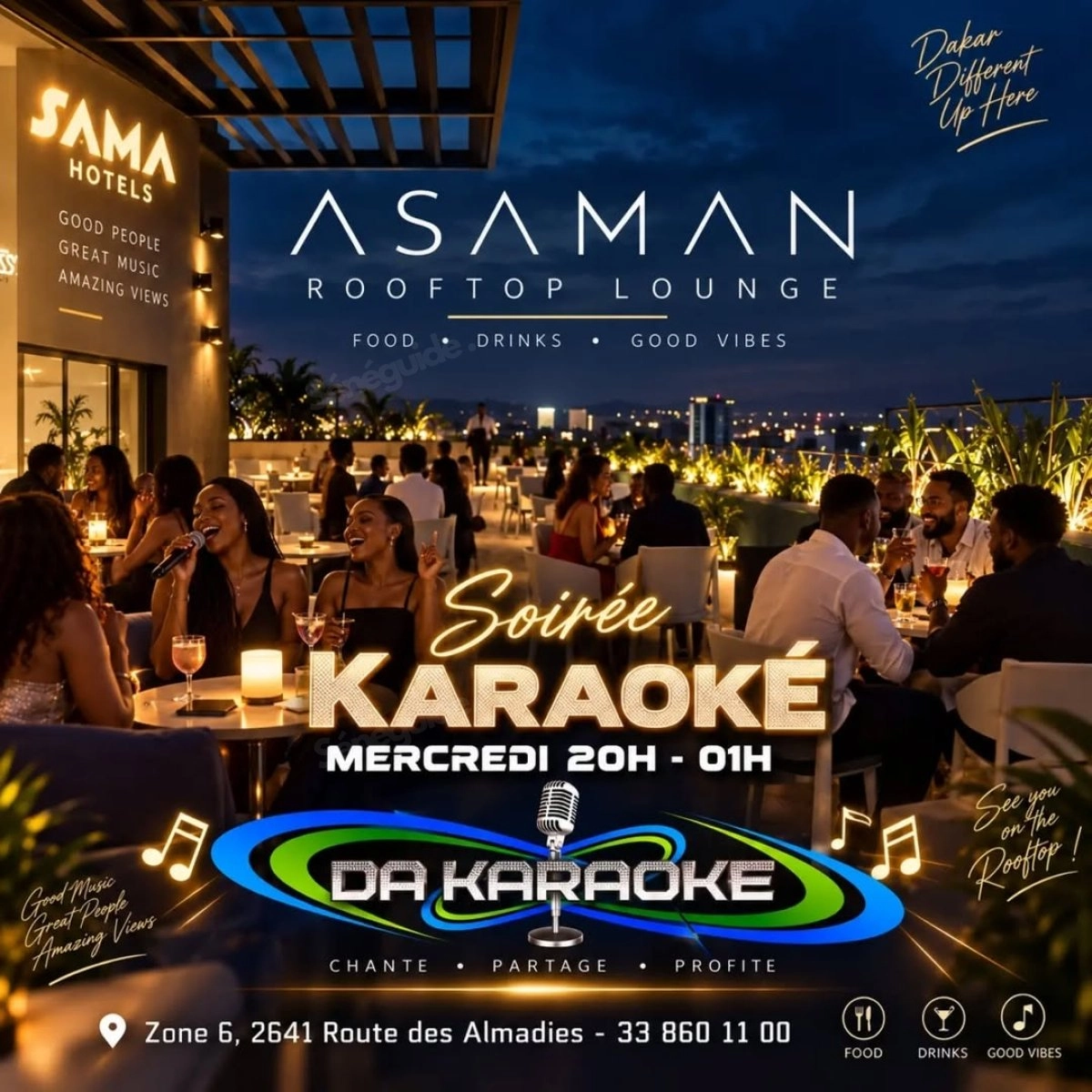 Soirée Karaoké au Asaman Rooftop Lounge